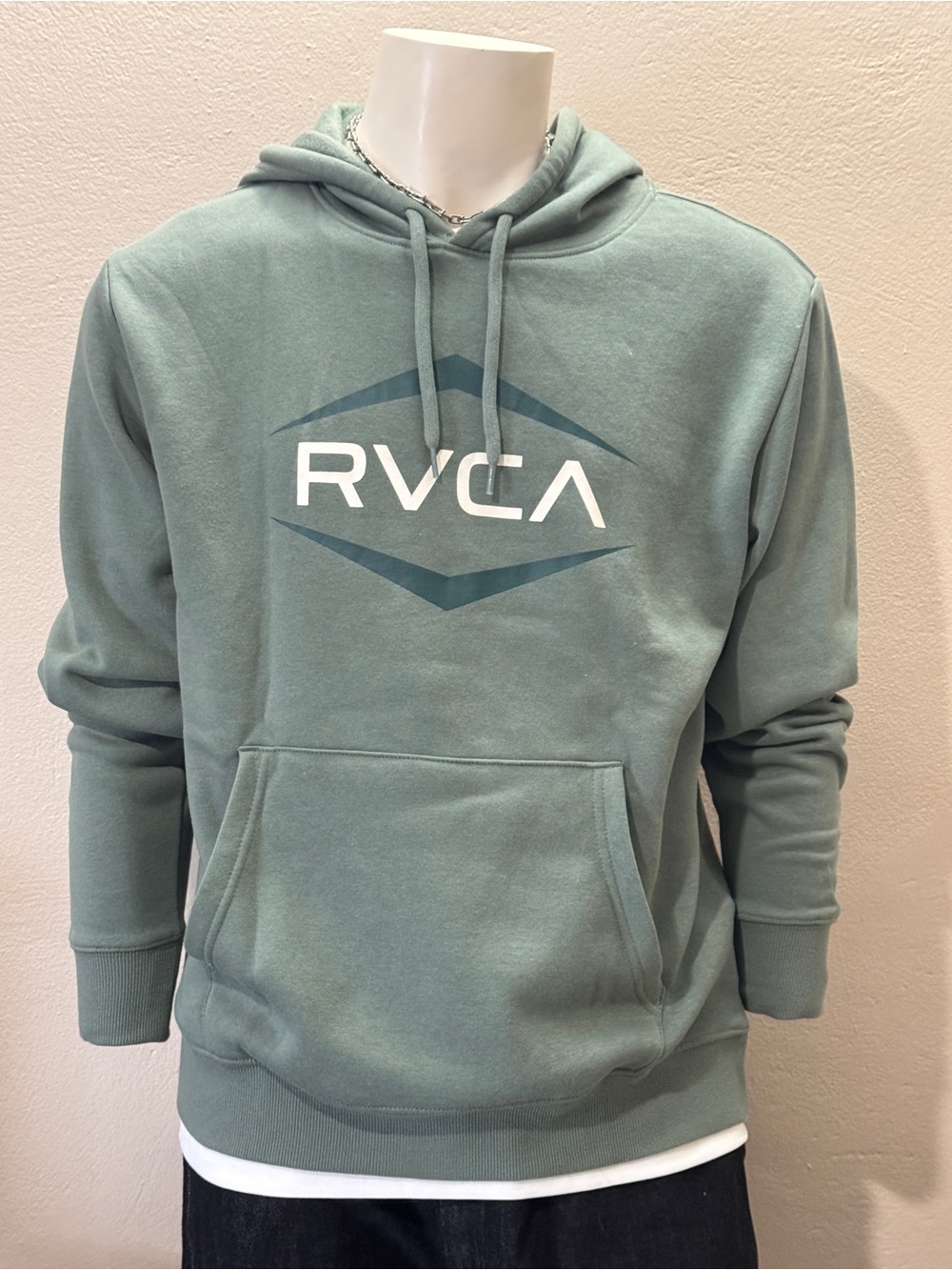 RVCA Men's Oliver Graphic Hoodie Sweatshirt Mint Green Size Medium NWOT